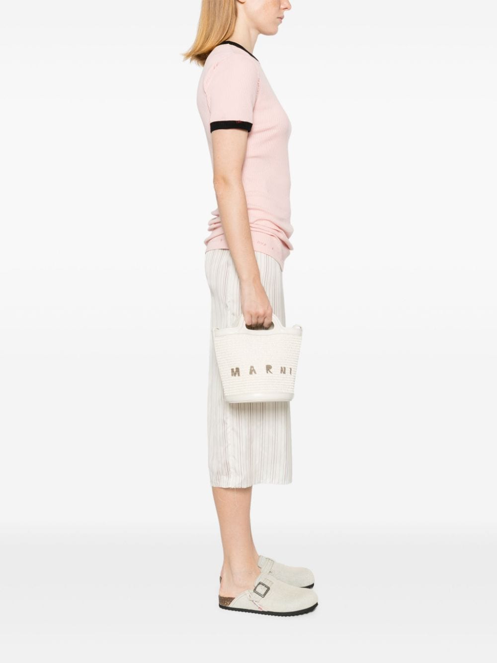 Marni Tropicalia kleine bucket-tas - Beige