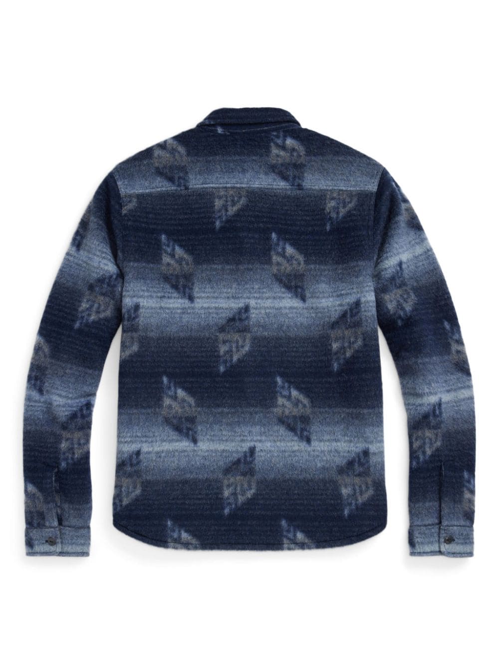 Shop Ralph Lauren Rrl Patterned-jacquard Cardigan In Blue