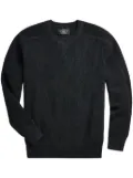 Ralph Lauren RRL WAFFLE CREW-LONG SLEEVE-PULLOVER - Black