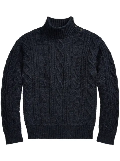 Ralph Lauren RRL cable-knit mock-neck jumper