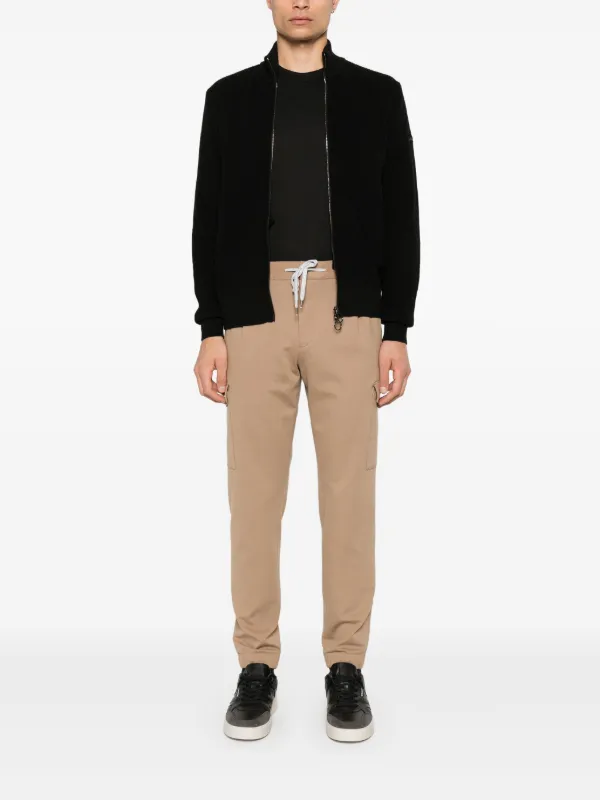 ポール＆シャーク ダブルカーディガン ニット ジャケット Paul & Shark リブニット カーディガン | ブラック | FARFETCH JP