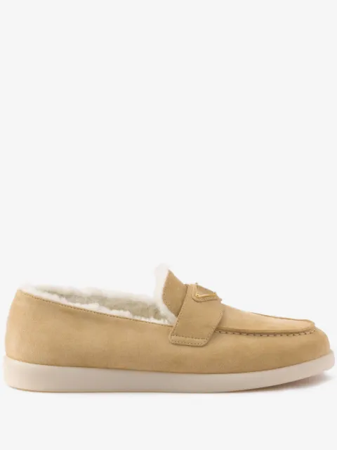 Prada triangle-logo loafers