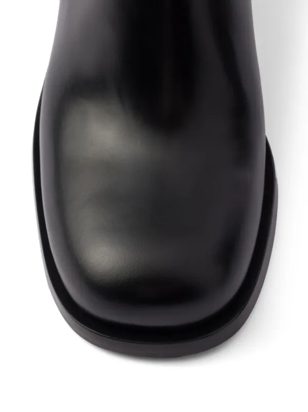 Prada Brushed Chelsea Boots | Black | FARFETCH