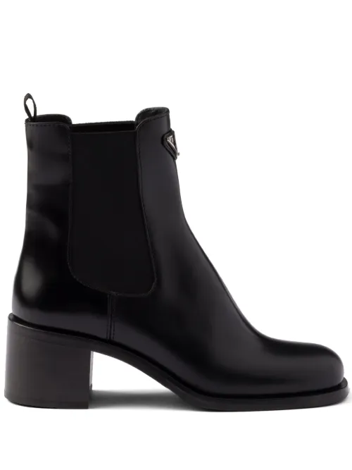 Prada bottines à bout rond - Noir - Prada - Modalova