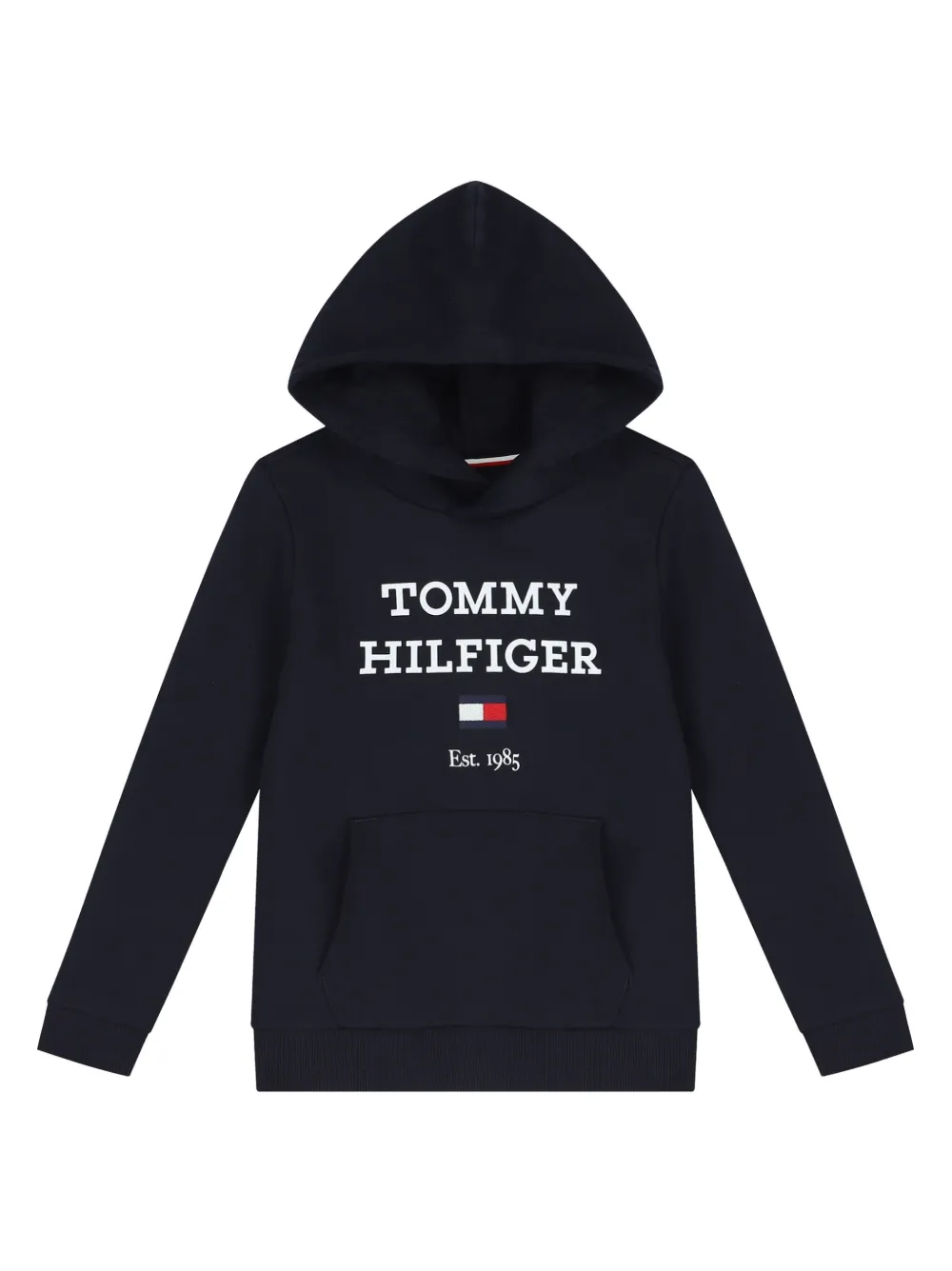 Tommy Hilfiger Junior logo print Cotton Tracksuit Set Black FARFETCH
