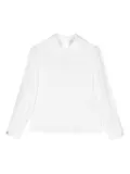 Simonetta crystal-button blouse - White