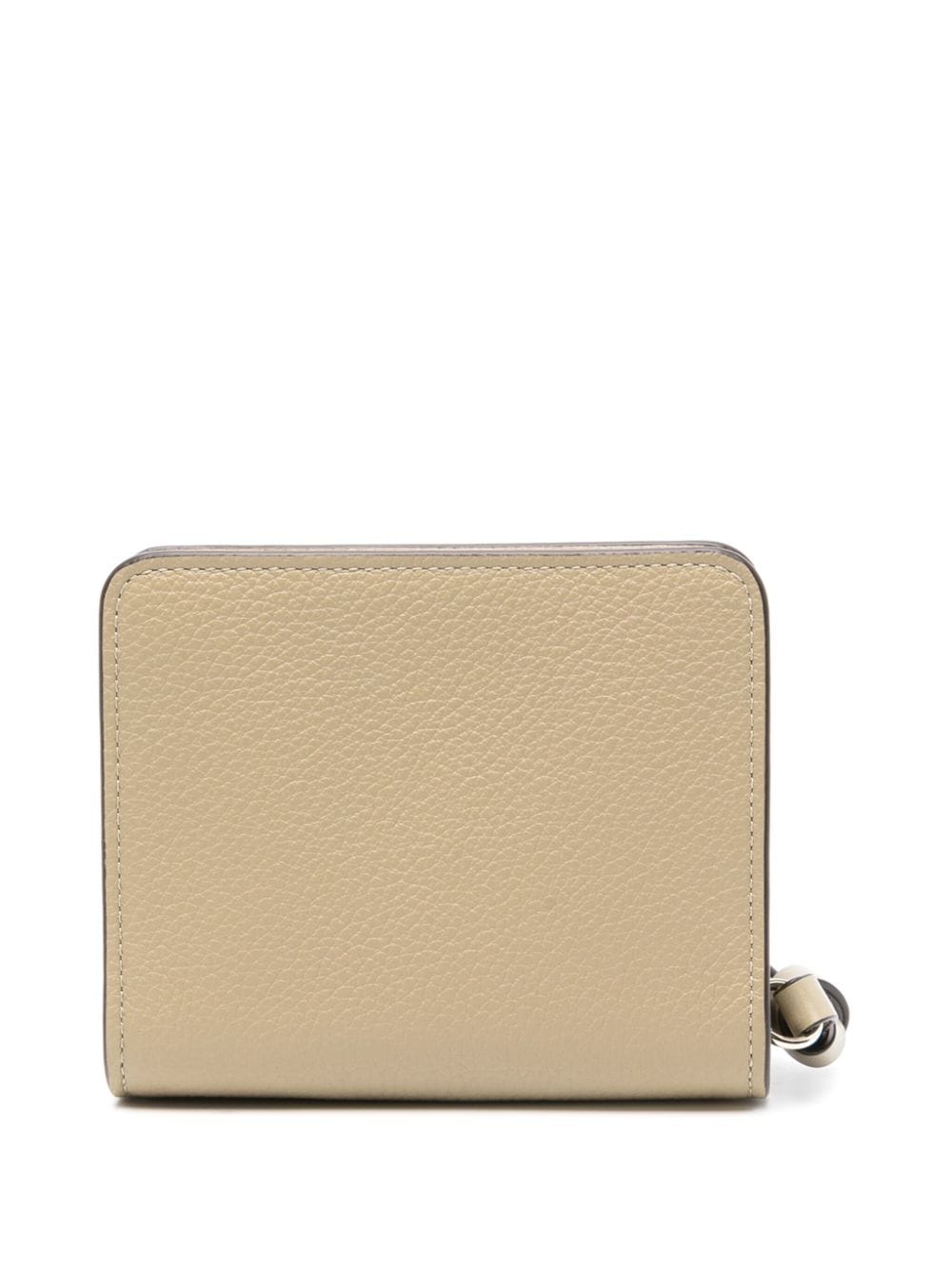 Shop Chloé Alphabet Compact Wallet In Neutrals