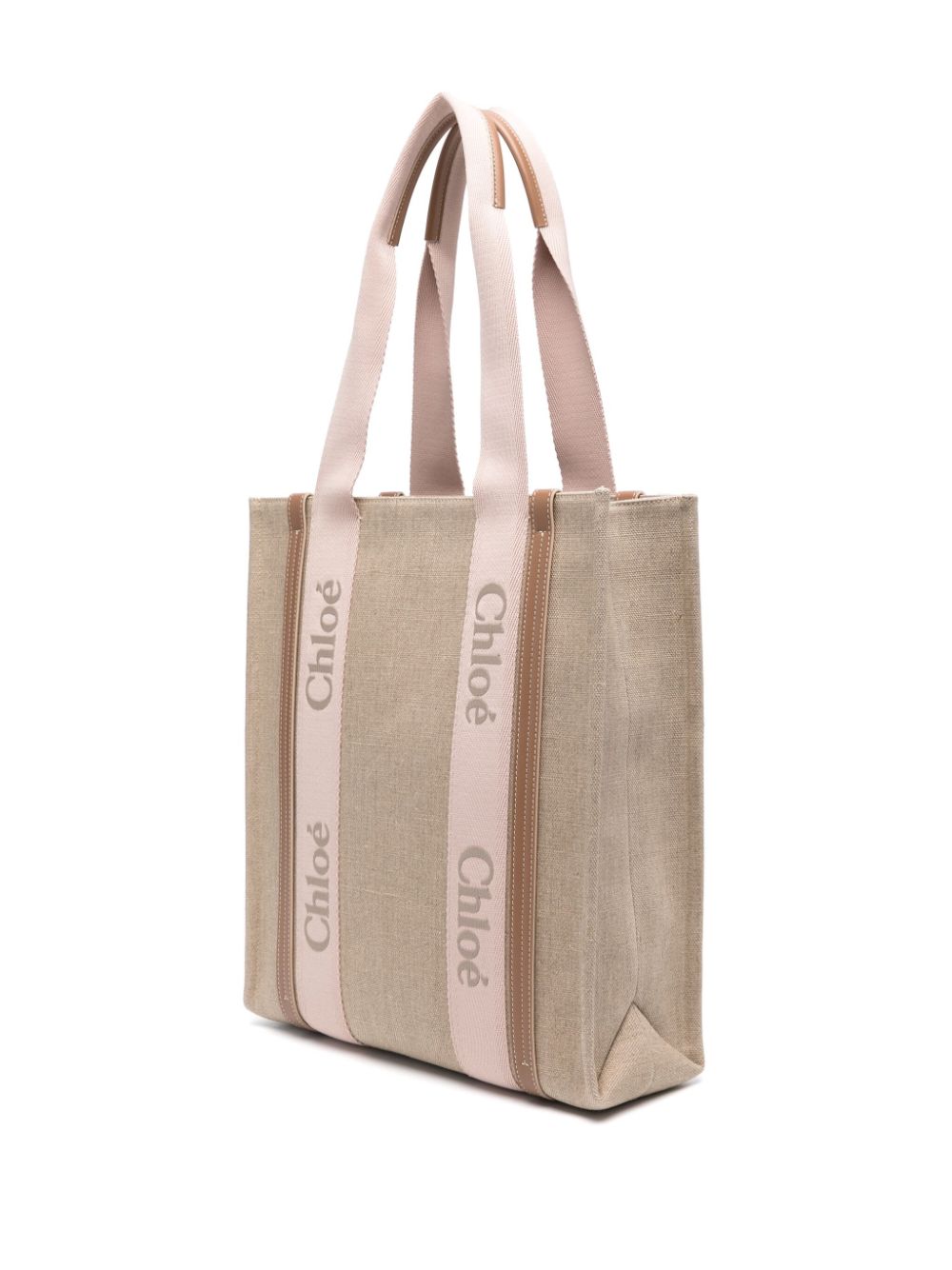 Shop Chloé Woody Tote Bag In Neutrals