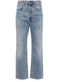 TOTEME whiskering-effect straight-leg jeans - Blue