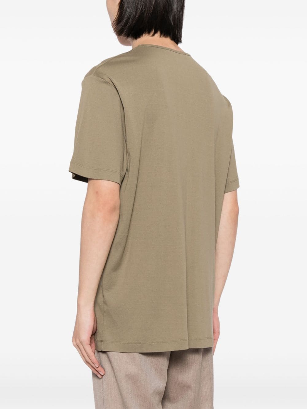 Shop Lemaire Ribbed T-shirt In Neutrals