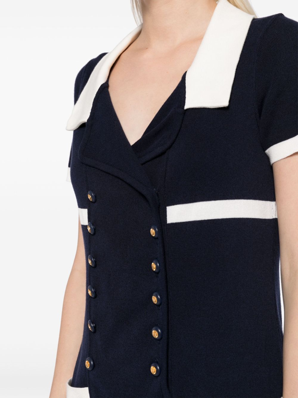 CHANEL CC-buttons cotton dress Women