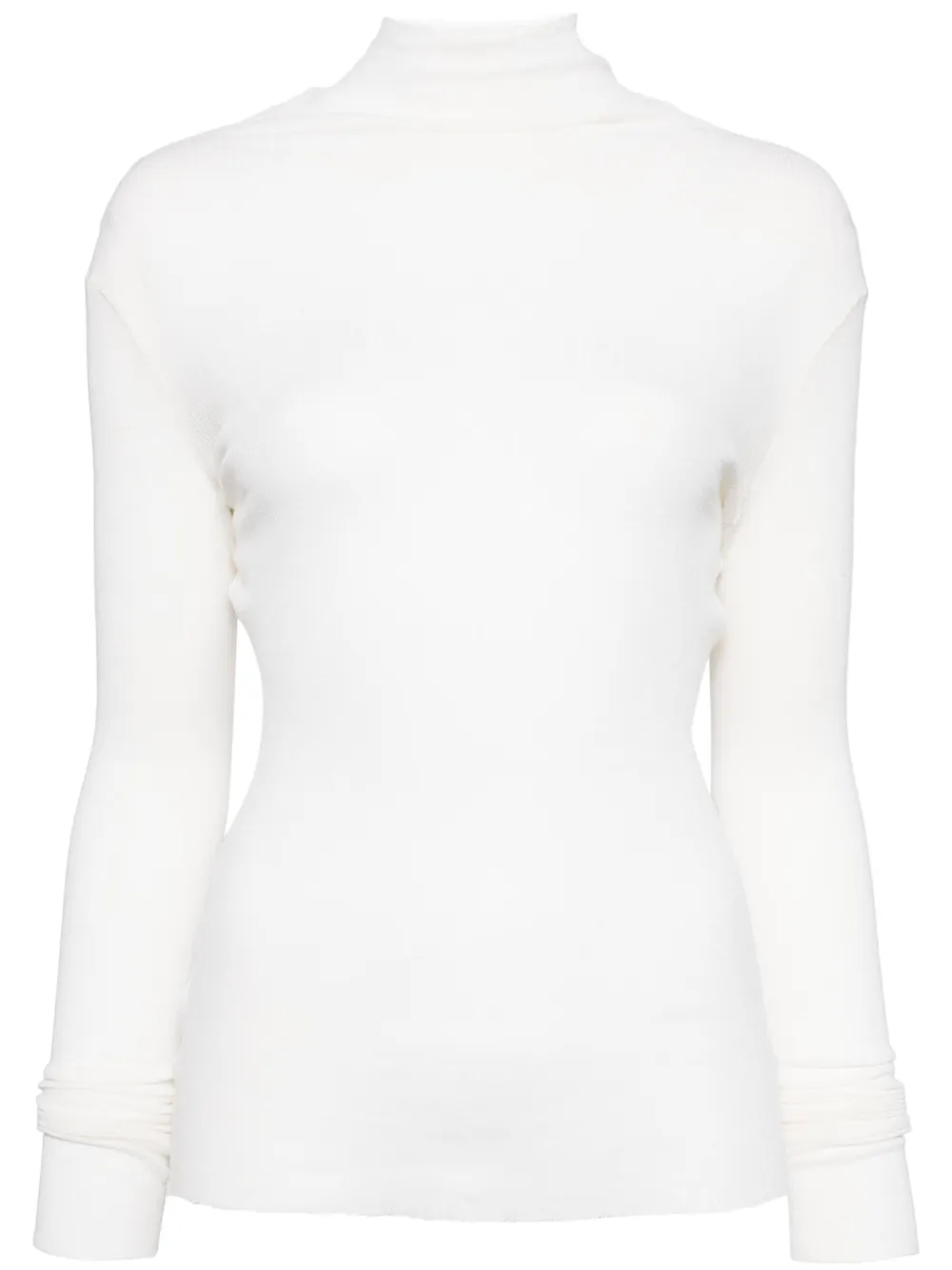 James Perse Katoenen kasjmier top met col Wit