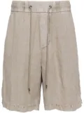 James Perse straight-leg linen shorts - Neutrals