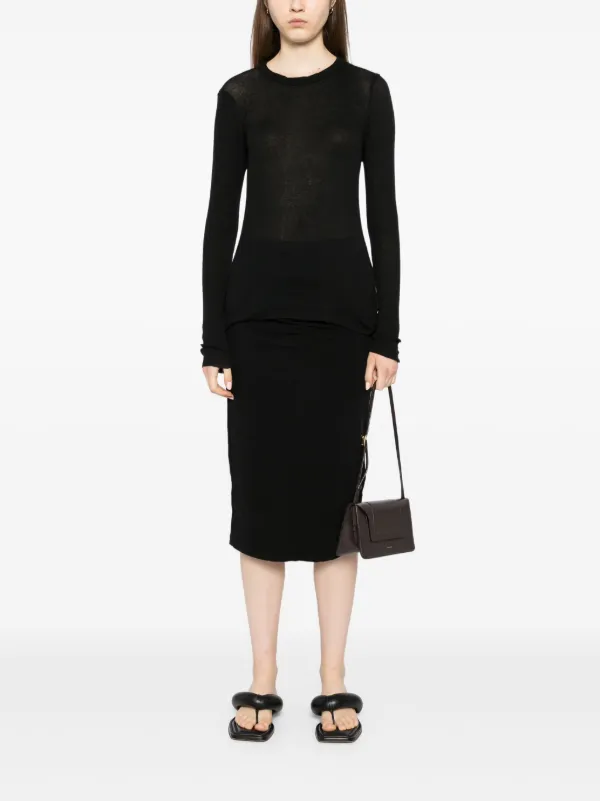 james perse ribbed cardigan dress NEW James Perse Shirred Rib Black Sweater Dress size 0 = XS Short Sleeve  Stretch