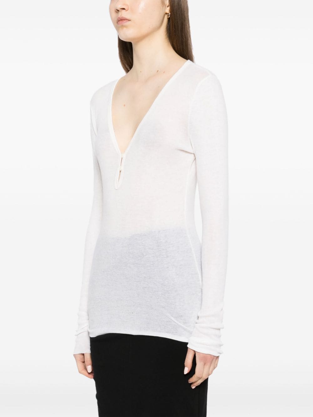 Shop James Perse Ribbed Sweater In Neutrals