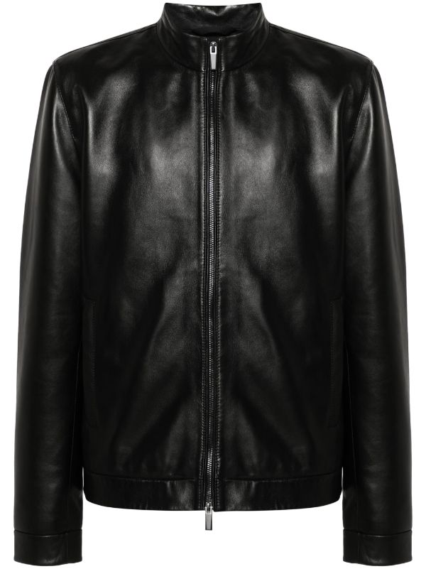 Calvin Klein Veste En Cuir a Fermeture Zippee Noir FARFETCH DZ