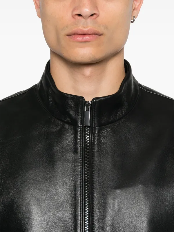 Calvin klein lambskin leather jacket online