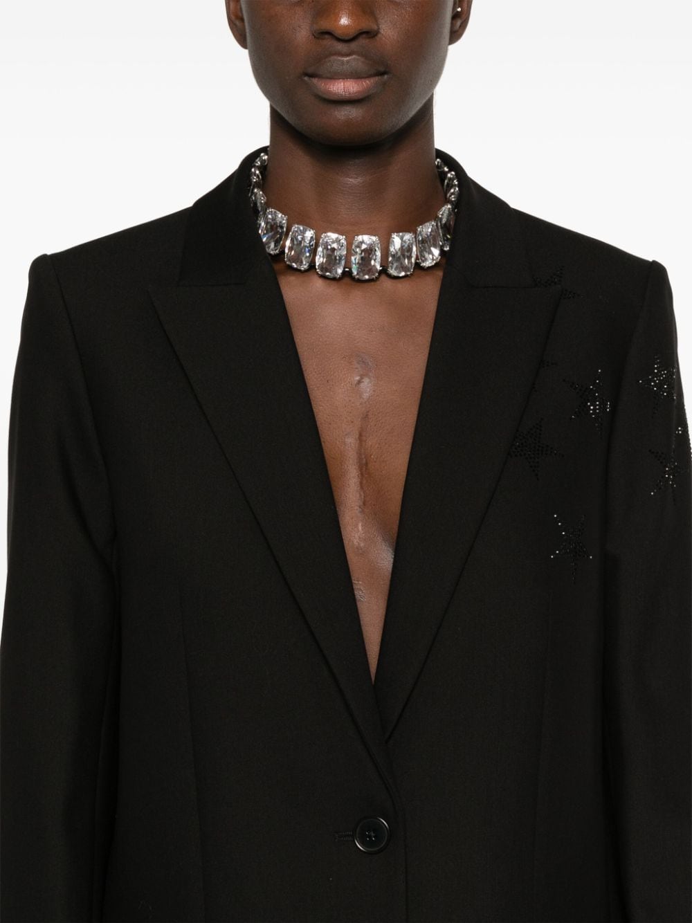 Shop Zadig & Voltaire Rhinestone-embellished Blazer In Black