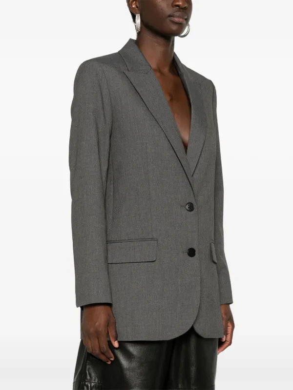 Zadig&Voltaire rhinestone-slogan Blazer | Grey | FARFETCH