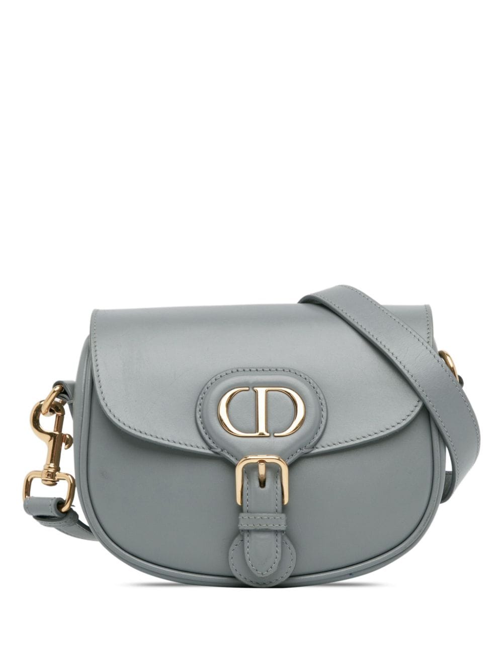 Pre-owned Dior 2020 Small Leather Bobby Crossbody Bag In Grey