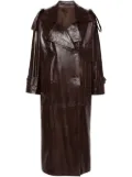 Salvatore Santoro leather trench coat - Brown