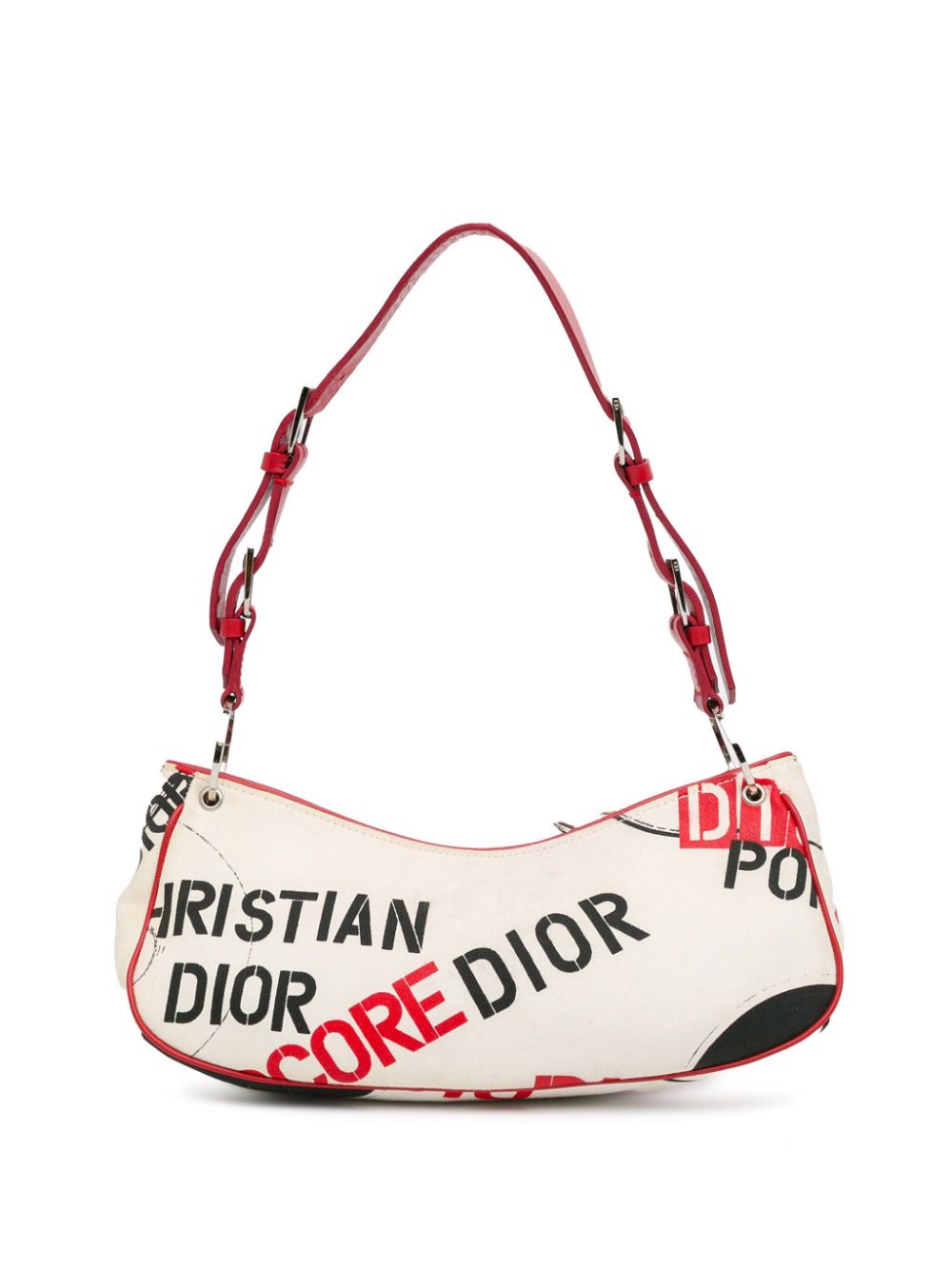 Christian Dior Pre-Owned 2004 Canvas Pierced Hardcore shoulder bag - Rood