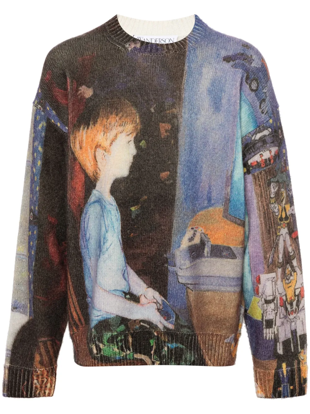 JW Anderson Sweater met print Blauw