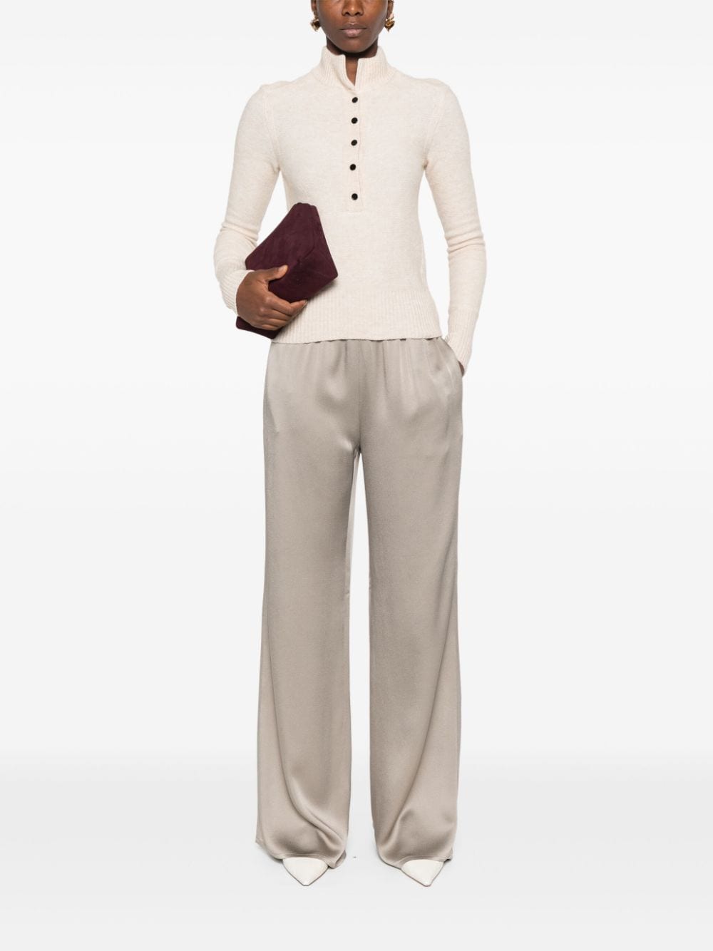 Antonelli charmeuse trousers - Beige