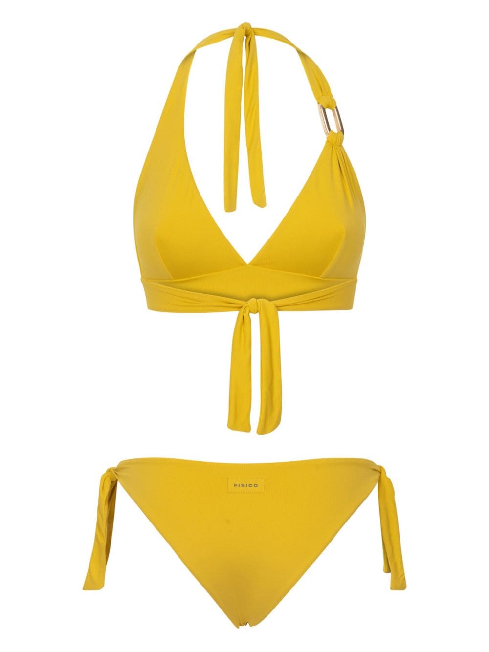 Fisico triangle-cup bikini set - Geel