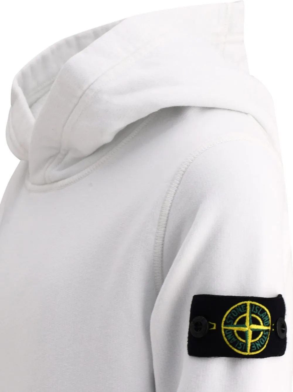 Stone Island Junior Katoenen hoodie Wit