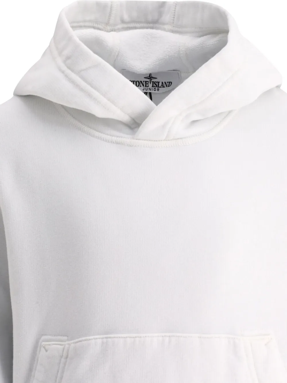 Stone Island Junior Katoenen hoodie Wit