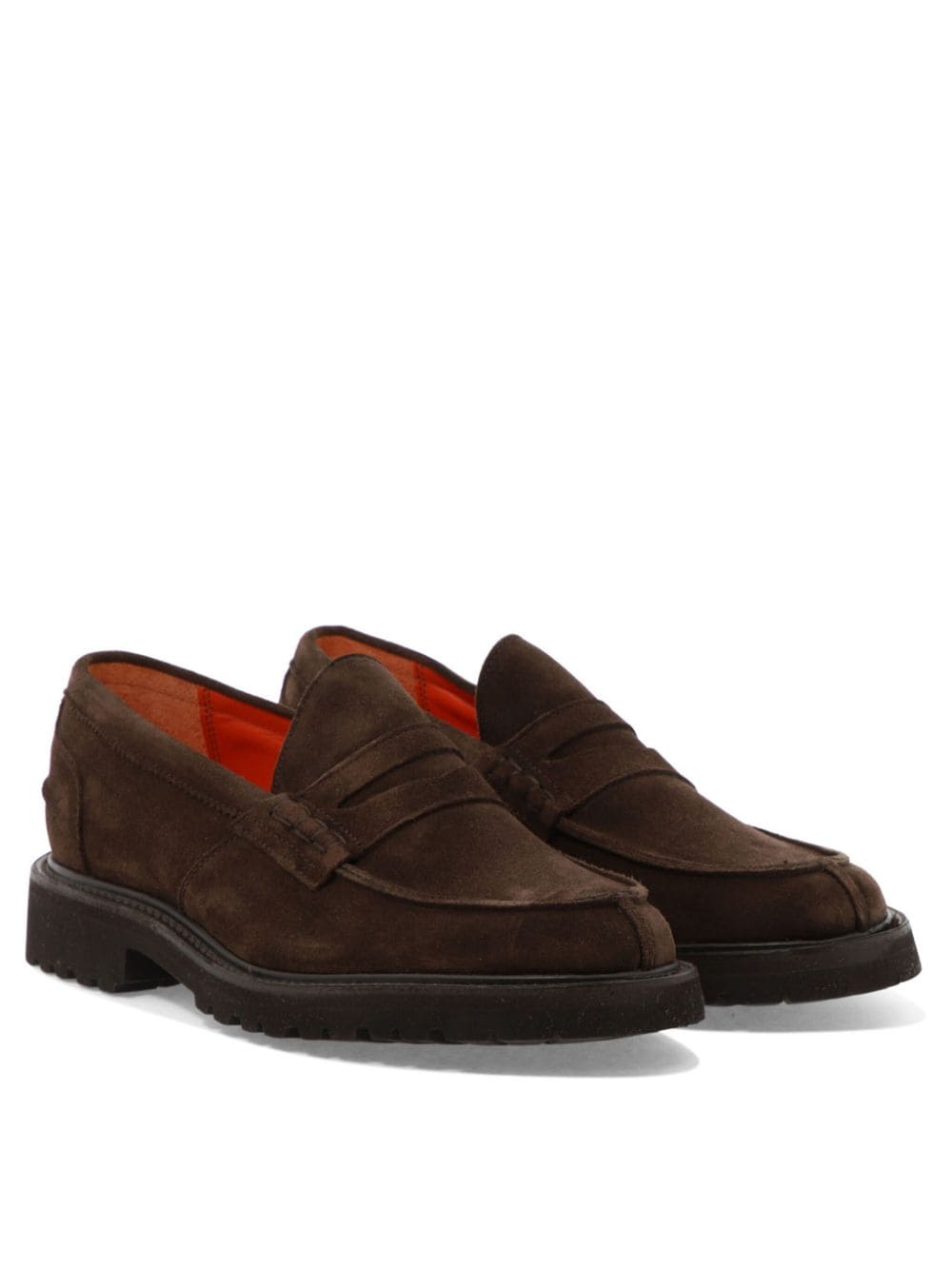 Shop Tricker's Eva Loafers In Brown