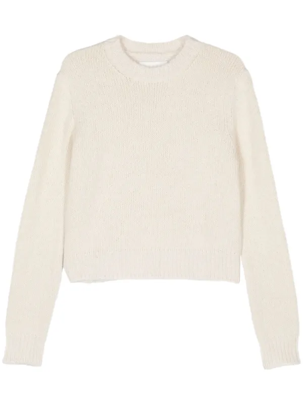 Jil Sander Crew-neck Sweater in White