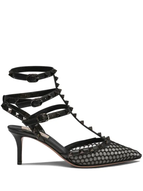 Valentino Garavani Rockstud pumps met mesh