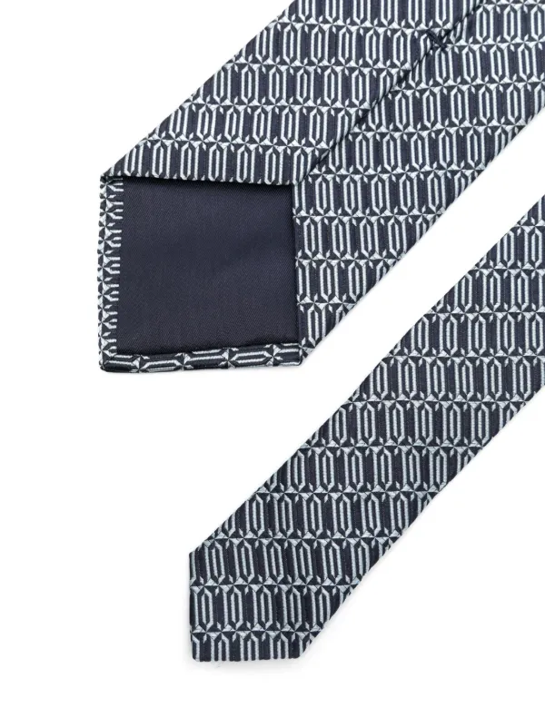 Lanvin パターンジャカード シルクネクタイ | ブルー | FARFETCH JP
