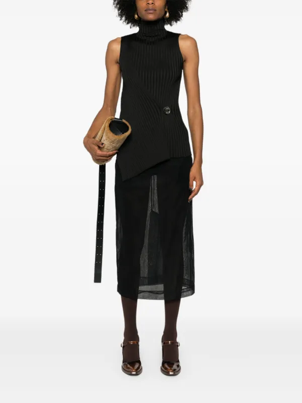 Jil Sander ribbed-knit Tank Top | Black | FARFETCH