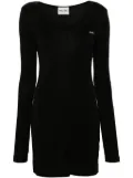 Miu Miu logo-patch dress - Black