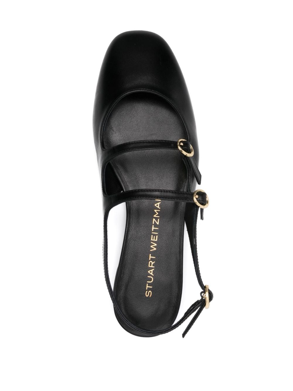 Stuart Weitzman Benni MJ ballerina's Zwart