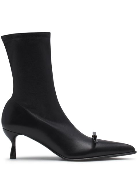 Lanvin bow-detail leather ankle boots Women