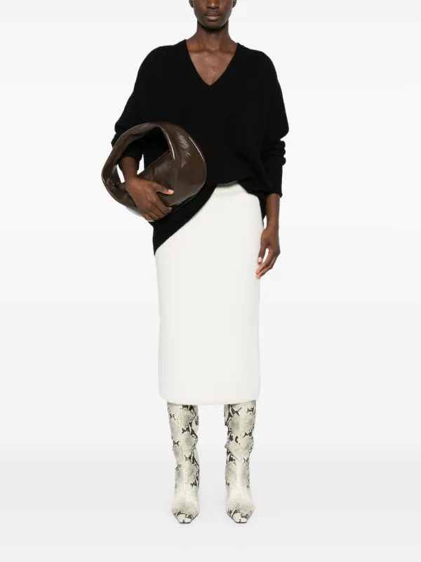 Fabiana Filippi Knitted Midi Skirt | Neutrals | FARFETCH UK