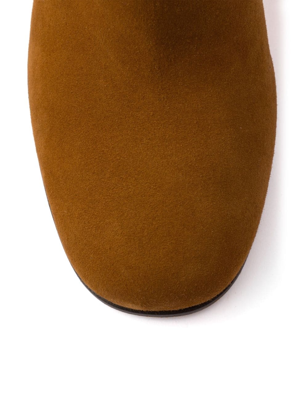 Shop Prada Suede 85mm Booties In Brown