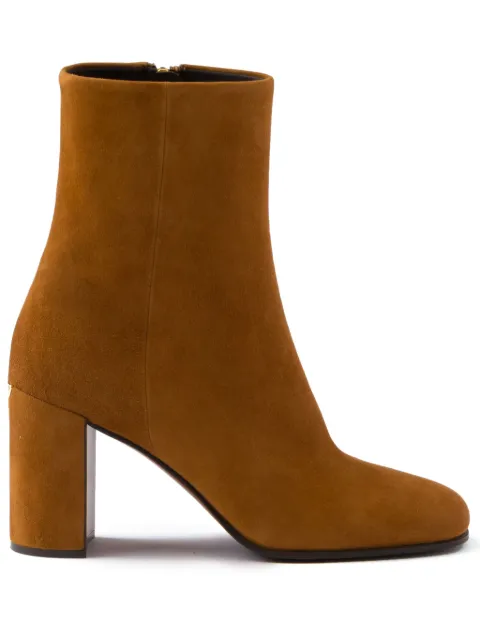 Prada botines de gamuza con tacón de 85mm