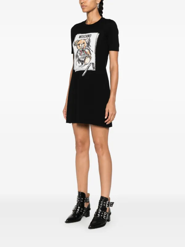 Moschino テディベア Tシャツワンピース | ブラック | FARFETCH JP
