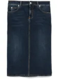 Alexander McQueen denim pencil skirt - Blue