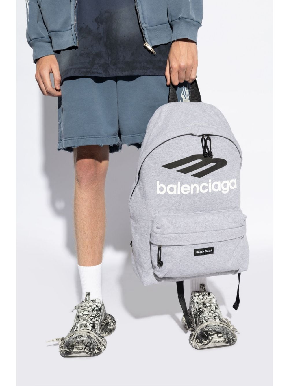 Balenciaga Explorer cotton backpack - Grijs