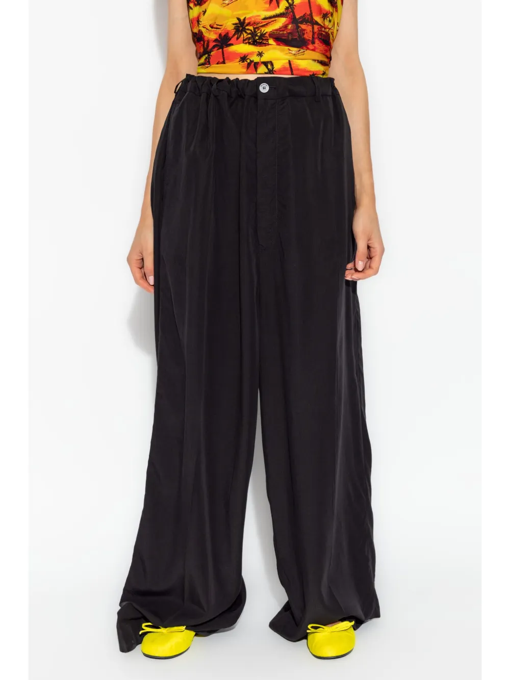 Balenciaga High waist oversized broek Zwart