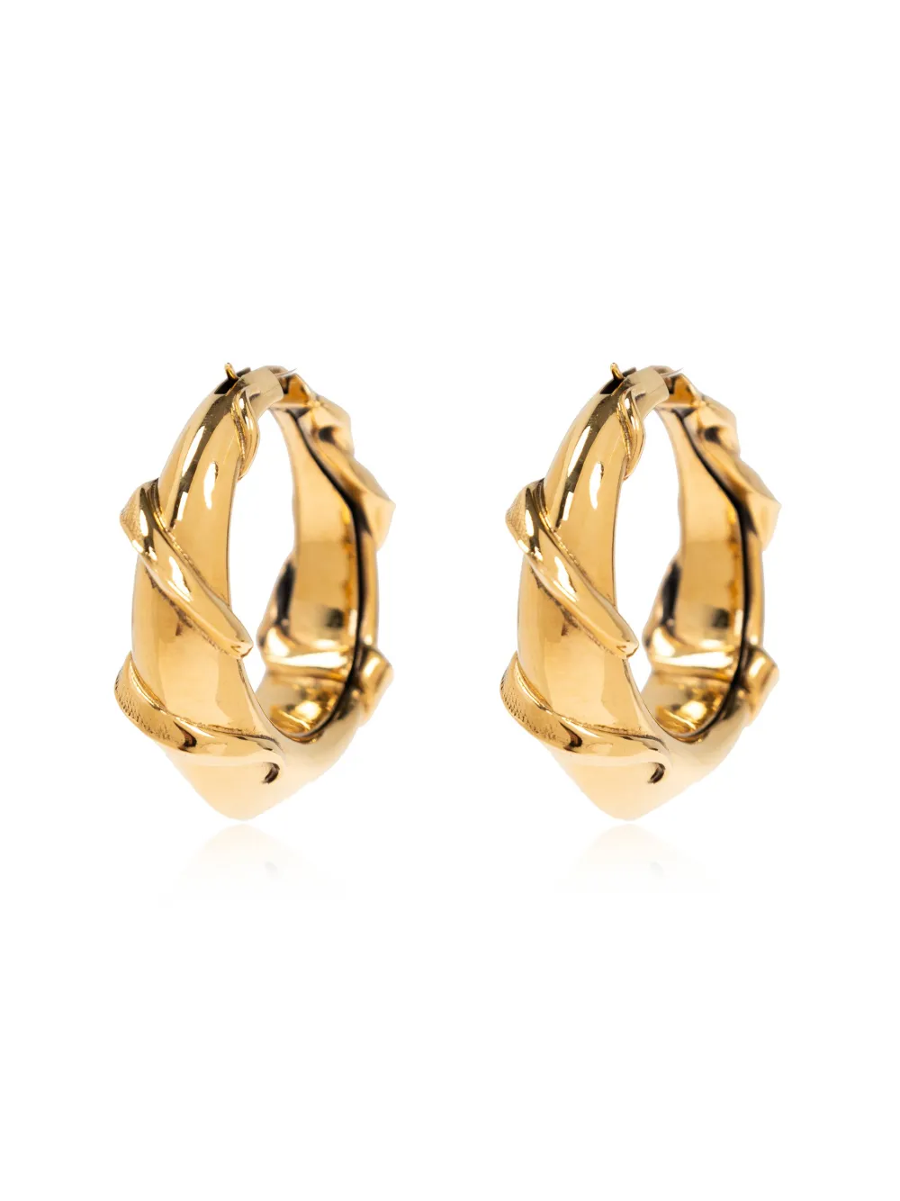 Alexander Mcqueen Snake Hoop Earrings In Gold