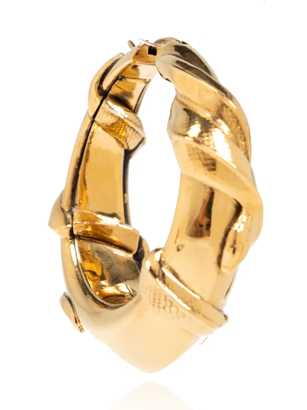Alexander Mcqueen Snake Hoop Earrings In Gold