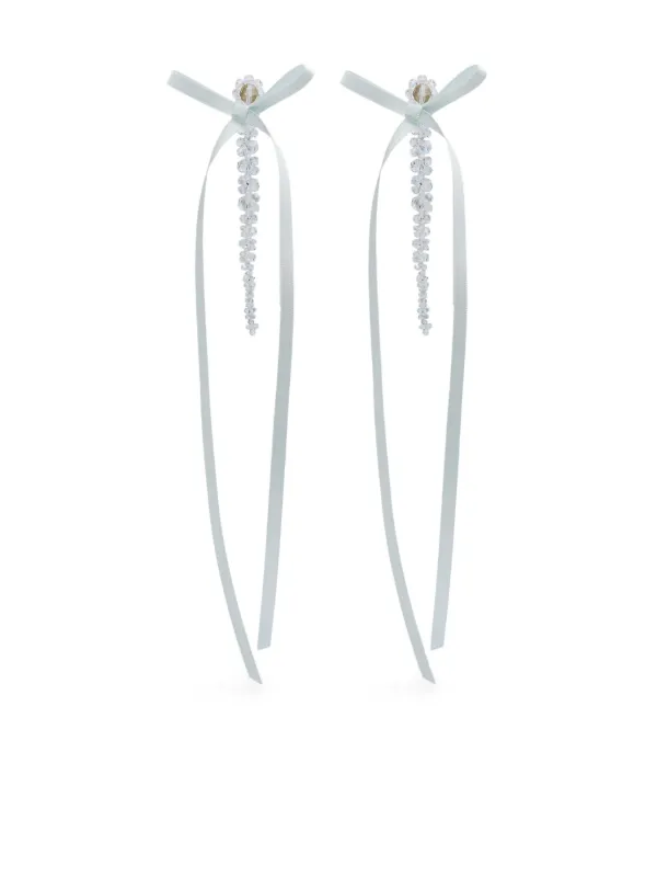 Simone Rocha bow-detailed Earrings | White | FARFETCH