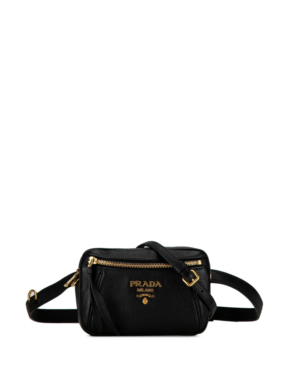 Prada Pre Owned 2000 2023 Vitello Daino Convertible Belt Bag Black FARFETCH SA